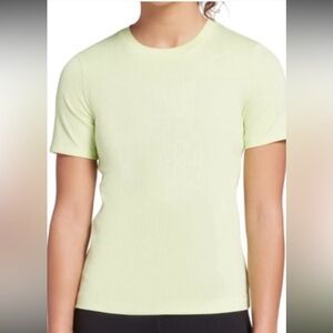 CALIA BY CARRIE UNDERWOOD Light Green Ribbed CREW NECK